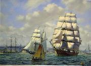 unknow artist Seascape, boats, ships and warships. 54 France oil painting artist